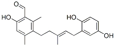 3-[5-(2,5-二羟基苯基)-3-甲基-3-戊烯基]-6-羟基-2,4-二甲基苯甲醛结构式_51847-82-6结构式
