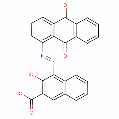 4-[(9,10-二氢-9,10-二氧代-1-蒽基)偶氮]-3-羟基-2-萘甲酸结构式