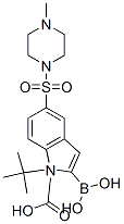 2-硼-5-[(4-甲基-1-哌嗪基)磺酰基]-1H-吲哚-1-羧酸-1-(1,1-二甲基乙基)酯结构式_519148-74-4结构式