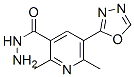 (9ci)-2,6-二甲基-5-(1,3,4-噁二唑-2-基)-3-吡啶羧酸肼结构式_519152-90-0结构式