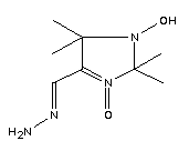 1-羟基-2,2,5,5-四甲基-3-咪唑啉-4-甲醛肼酮-3-氧化物结构式_51973-32-1结构式