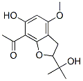 (+)-7-乙酰基-2,3-二氢-6-羟基-2-(1-羟基-1-甲基乙基)-4-甲氧基苯并呋喃结构式_52117-68-7结构式