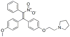 1-[2-[4-[(Z)-1-(4-甲氧基苯基)-2-硝基-2-苯基乙烯]苯氧基]乙基]吡咯烷结构式_52235-18-4结构式