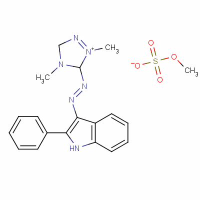 1,4-Dimethyl-5-[(2-phenyl-1h-indol-3-yl)azo]-1h-1,2,4-triazolium methyl sulphate Structure,52435-12-8Structure