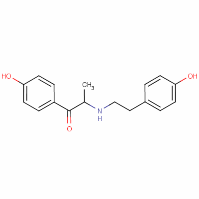 1-[[(4-羟基苯基)乙基]氨基]-1-丙酮盐酸盐结构式_52446-65-8结构式