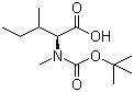 N-叔丁氧羰基-N-甲基-L-异亮氨酸结构式_52498-32-5结构式