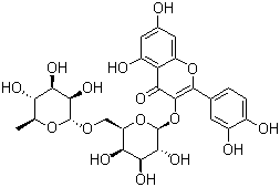槲皮素 3-O-洋槐糖苷结构式_52525-35-6结构式