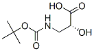 (2r)-3-[[(1,1-二甲基乙氧基)羰基]氨基]-2-羟基-丙酸结构式_52558-23-3结构式