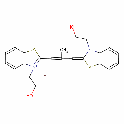 3-(2-Hydroxyethyl)-2-[3-[3-(2-hydroxyethyl)-3h-benzothiazol-2-ylidene]-2-methylprop-1-enyl]benzothiazolium bromide Structure,52686-09-6Structure