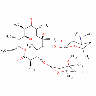 红霉素B结构式_527-75-3结构式