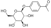 4-乙酰基苯基-β-D-吡喃葡萄糖苷结构式_530-14-3结构式
