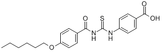 4-[[[[4-(己氧基)苯甲酰基]氨基]硫氧代甲基]氨基]-苯甲酸结构式_530126-72-8结构式