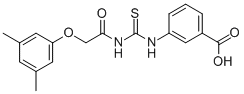 3-[[[[(3,5-二甲基苯氧基)乙酰基]氨基]硫氧代甲基]氨基]-苯甲酸结构式_530128-52-0结构式