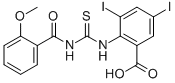 3,5-二碘-2-[[[(2-甲氧基苯甲酰基)氨基]硫氧代甲基]氨基]-苯甲酸结构式_530133-22-3结构式