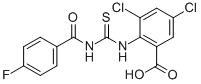 3,5-二氯-2-[[[(4-氟苯甲酰基)氨基]硫氧代甲基]氨基]-苯甲酸结构式_530138-14-8结构式