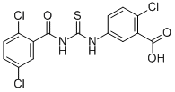 2-氯-5-[[[(2,5-二氯苯甲酰基)氨基]硫氧代甲基]氨基]-苯甲酸结构式_530139-81-2结构式