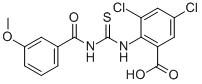 3,5-二氯-2-[[[(3-甲氧基苯甲酰基)氨基]硫氧代甲基]氨基]-苯甲酸结构式_530141-08-3结构式