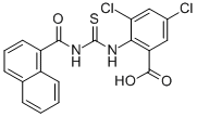 3,5-二氯-2-[[[(1-萘羰基)氨基]硫氧代甲基]氨基]-苯甲酸结构式_530147-87-6结构式