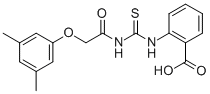 2-[[[[(3,5-二甲基苯氧基)乙酰基]氨基]硫氧代甲基]氨基]-苯甲酸结构式_530153-05-0结构式