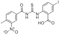5-碘-2-[[[(4-甲基-3-硝基苯甲酰基)氨基]硫氧代甲基]氨基]-苯甲酸结构式_530155-23-8结构式