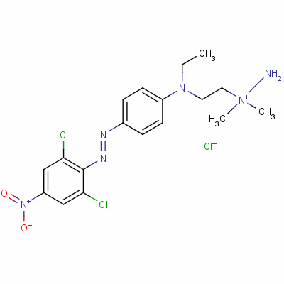 1-[2-[[4-[(2,6-Dichloro-4-nitrophenyl)azo]phenyl]ethylamino]ethyl]-1,1-dimethylhydrazinium chloride Structure,53048-62-7Structure