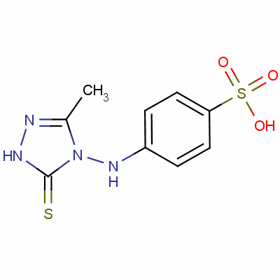N-(1,5-二氢-3-甲基-5-硫代-4H-1,2,4-三唑-4-基)对氨基苯磺酸结构式_53131-82-1结构式