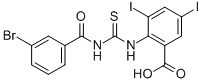 2-[[[(3-溴苯甲酰基)氨基]硫氧代甲基]氨基]-3,5-二碘-苯甲酸结构式_531516-25-3结构式