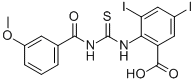 3,5-二碘-2-[[[(3-甲氧基苯甲酰基)氨基]硫氧代甲基]氨基]-苯甲酸结构式_531519-01-4结构式