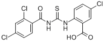 5-氯-2-[[[(2,4-二氯苯甲酰基)氨基]硫氧代甲基]氨基]-苯甲酸结构式_531519-60-5结构式