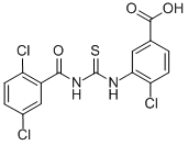 4-氯-3-[[[(2,5-二氯苯甲酰基)氨基]硫氧代甲基]氨基]-苯甲酸结构式_531521-00-3结构式