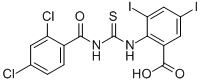2-[[[(2,4-二氯苯甲酰基)氨基]硫氧代甲基]氨基]-3,5-二碘-苯甲酸结构式_531532-83-9结构式
