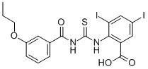 3,5-二碘-2-[[[(3-丙氧基苯甲酰基)氨基]硫氧代甲基]氨基]-苯甲酸结构式_531533-66-1结构式