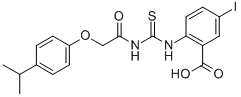 5-碘-2-[[[[[4-(1-甲基乙基)苯氧基]乙酰基]氨基]硫氧代甲基]氨基]-苯甲酸结构式_531534-16-4结构式