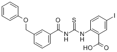 5-碘-2-[[[[3-(苯氧基甲基)苯甲酰基]氨基]硫氧代甲基]氨基]-苯甲酸结构式_531534-43-7结构式