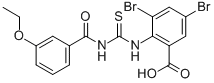 3,5-二溴-2-[[[(3-乙氧基苯甲酰基)氨基]硫氧代甲基]氨基]-苯甲酸结构式_531546-02-8结构式