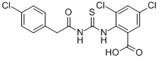 3,5-二氯-2-[[[[(4-氯苯基)乙酰基]氨基]硫氧代甲基]氨基]-苯甲酸结构式_532386-42-8结构式