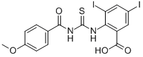 3,5-二碘-2-[[[(4-甲氧基苯甲酰基)氨基]硫氧代甲基]氨基]-苯甲酸结构式_532386-69-9结构式