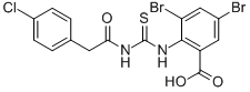 3,5-二溴-2-[[[[(4-氯苯基)乙酰基]氨基]硫氧代甲基]氨基]-苯甲酸结构式_532388-09-3结构式