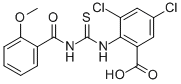 3,5-二氯-2-[[[(2-甲氧基苯甲酰基)氨基]硫氧代甲基]氨基]-苯甲酸结构式_532407-56-0结构式
