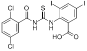 2-[[[(2,5-二氯苯甲酰基)氨基]硫氧代甲基]氨基]-3,5-二碘-苯甲酸结构式_532415-27-3结构式