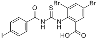 3,5-二溴-2-[[[(4-碘苯甲酰基)氨基]硫氧代甲基]氨基]-苯甲酸结构式_532418-03-4结构式