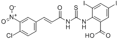 2-[[[[3-(4-氯-3-硝基苯基)-1-氧代-2-丙烯基]氨基]硫氧代甲基]氨基]-3,5-二碘苯甲酸结构式_532419-94-6结构式