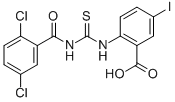 2-[[[(2,5-二氯苯甲酰基)氨基]硫氧代甲基]氨基]-5-碘-苯甲酸结构式_532431-04-2结构式