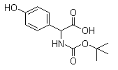 N-Boc-DL-4-羟基苯甘氨酸结构式_53249-34-6结构式