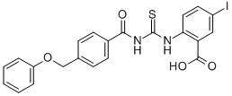 5-碘-2-[[[[4-(苯氧基甲基)苯甲酰基]氨基]硫氧代甲基]氨基]-苯甲酸结构式_532939-17-6结构式