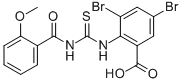 3,5-二溴-2-[[[(2-甲氧基苯甲酰基)氨基]硫氧代甲基]氨基]-苯甲酸结构式_532945-77-0结构式