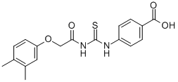 4-[[[[(3,4-二甲基苯氧基)乙酰基]氨基]硫氧代甲基]氨基]-苯甲酸结构式_532957-21-4结构式