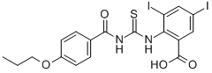 3,5-二碘-2-[[[(4-丙氧基苯甲酰基)氨基]硫氧代甲基]氨基]-苯甲酸结构式_532957-47-4结构式