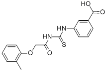 3-[[[[(2-甲基苯氧基)乙酰基]氨基]硫氧代甲基]氨基]-苯甲酸结构式_532963-46-5结构式