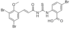5-溴-2-[[[[3-(3,5-二溴-2-甲氧基苯基)-1-氧代-2-丙烯基]氨基]硫氧代甲基]氨基]-苯甲酸结构式_532979-64-9结构式